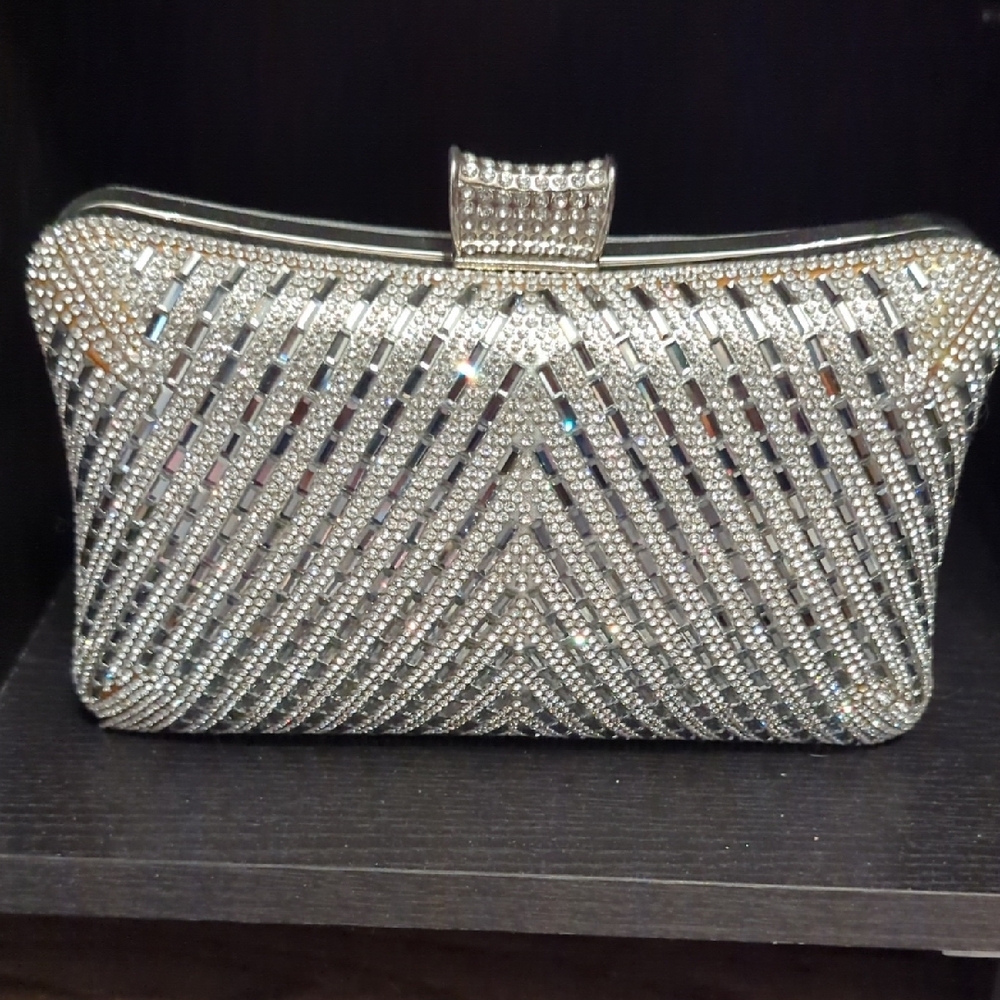 Elegant Silver Clutch Bag